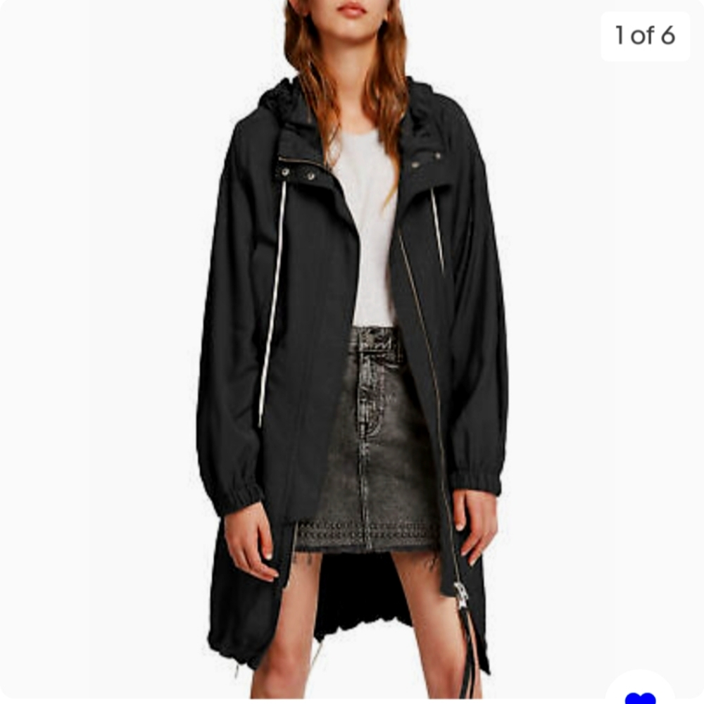 AllSaints Calla Hooded Parka Size Small